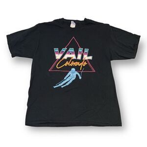 Vail Colorado Port & Company Retro Tee Size Large